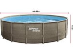 Piscine tubulaire "elite" liner imprimé - ø 4.88 x 1.22 m - avec filtration