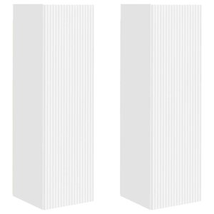 vidaXL Meuble TV mural 2 Pièces Blanc 30 x 31 x 100 cm Bois d'ingénierie