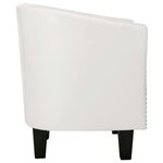 vidaXL Fauteuil Blanc Similicuir