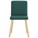 vidaXL Chaises à manger lot de 4 vert foncé tissu