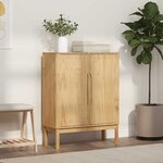 vidaXL Buffet FLORO Cire marron 70 x 30 x 70 5 cm Bois de Pin Massif