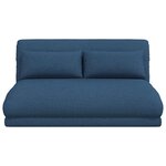 vidaXL Fauteuil de sol ajustable Bleu Tissu