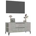 vidaXL Meuble TV Gris béton 102x44 5x50 cm Bois d'ingénierie