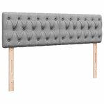 VidaXL Cadre de lit ottoman et matelas gris clair 140x200 cm tissu