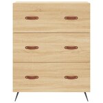 vidaXL Commode chêne sonoma 69 5 x 34 x 90 cm bois d'ingénierie