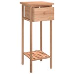 vidaXL Table d'appoint avec tiroir 25x25x60 cm Bois massif de noyer