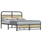 vidaXL Cadre de lit sans matelas 120x200 cm chêne sonoma