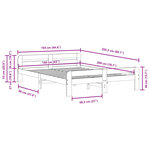 vidaXL Cadre de lit sans matelas 160x200 cm bois massif de pin
