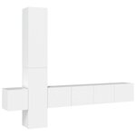 vidaXL Ensemble de meubles TV 5 Pièces Blanc Bois d'ingénierie