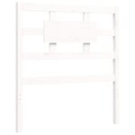vidaXL Cadre de lit sans matelas blanc bois massif