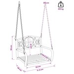 vidaXL Banc Balançoire Acier 71 5 x 59 x 55 cm Blanc antique