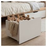 Tiroir de rangement blanc en bois pour lit mezzanine