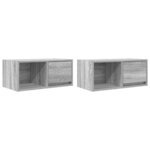 vidaXL Meubles TV 2 Pièces sonoma gris 60x31x25 5 cm bois d'ingénierie