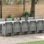 vidaXL Ensemble de salle à manger pour jardin 17 Pièces Gris clair