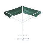 Store double pente manuel rétractable inclinaison réglable métal polyester imperméabilisé 3L x 2 95l x 2 6H m vert