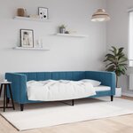 vidaXL Lit de repos bleu 100x200 cm velours
