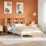 vidaXL Lit bibliothèque sans matelas 120x200 cm bois de pin massif