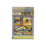 Carte de voeux - bonne fête papa - modèle : bricoleur - bleu