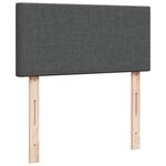 vidaXL Sommier à lattes de lit avec matelas Gris foncé 80x200 cm Tissu