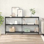 vidaXL Table console Chêne noir 156 x 28 x 80 5 cm Bois d'ingénierie