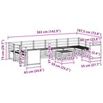 vidaXL Ensemble de canapés d'extérieur 8 Pièces Naturel