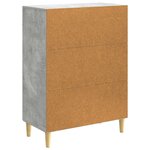 vidaXL Buffet Gris béton 66 x 34 5 x 90 cm Bois d'ingénierie