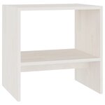 vidaXL Table de chevet Blanc 40x30 5x40 cm Bois de pin massif