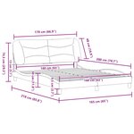 vidaXL Cadre de lit sans matelas Hvar noir 160x200 cm tissu
