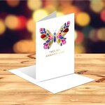 Carte anniversaire papillon et strass - draeger paris