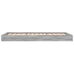 vidaXL Cadre de lit sonoma gris 75x190 cm bois d'ingénierie