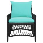 vidaXL Chaise de jardin Noir 60 x 70 x 78cm polyrotin