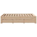 vidaXL Cadre de lit sans matelas avec tiroirs 120x190 cm bois de pin