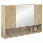 vidaXL Armoire Miroir Chêne Sonoma 80 x 17 x 55 cm Bois d'ingénierie