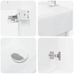 vidaXL Meuble de salle de bain avec robinet Blanc brillant