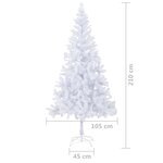 vidaXL Arbre de Noël artificiel et support Acier 210 cm 910 branches