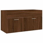 vidaXL Ensemble de meubles de salle de bain 2 Pièces Chêne marron
