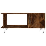 vidaXL Table basse chêne fumé 90x50x40 cm bois d'ingénierie
