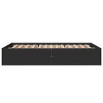 vidaXL Cadre de lit noir 120x190 cm bois d'ingénierie