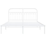 vidaXL Cadre de lit métal sans matelas et tête de lit blanc 160x200 cm