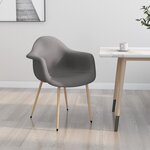 Vidaxl chaise de salle à manger gris clair tissu