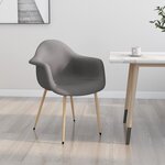 vidaXL Chaise de salle à manger Gris clair Tissu