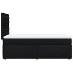 vidaXL Sommier à lattes de lit avec matelas Noir 90x190 cm Tissu
