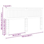 vidaXL Tête de lit Chêne noir 160 cm Bois d'ingénierie