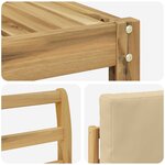vidaXL Ensemble de canapés d'extérieur 11 pc Blanc et Beige