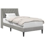 vidaXL Cadre de lit avec tête de lit Gris clair 100 x 200 cm Velours