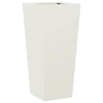 vidaXL Jardinières 2 Pièces blanc 35x35x75 cm acier