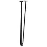 vidaXL Pieds en épingle à cheveux pour consoles  lot de 4  noir  72 cm  acier massif
