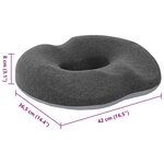 vidaXL Coussin d’assise Gris foncé 42 x 36 5 x 8 cm Coton