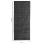 vidaXL Tapis de couloir lavable pliable Anthracite 80x200 cm Polyester