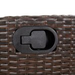 vidaXL Ensemble à manger de jardin 5 Pièces et coussins marron poly rotin